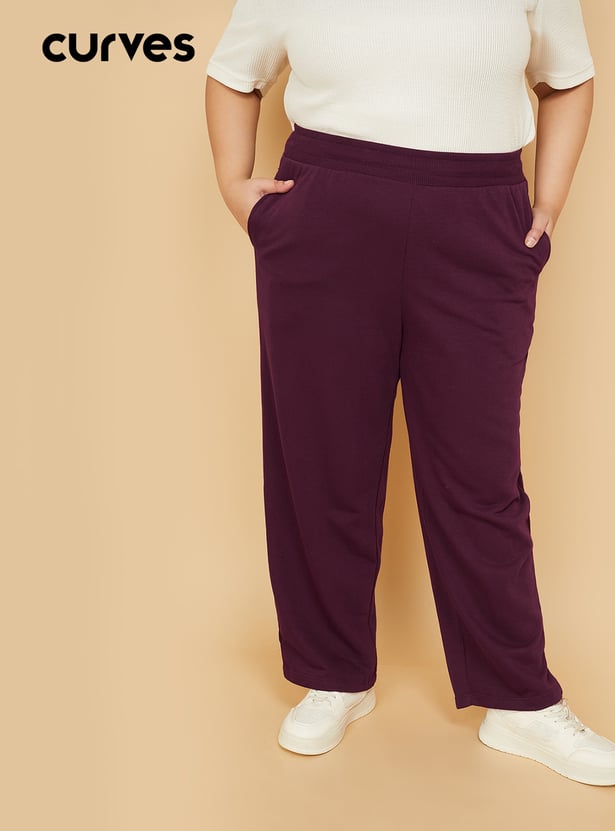 Women Solid Athleisure Track Pants