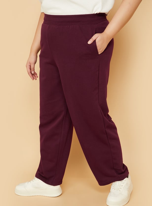 Women Solid Athleisure Track Pants