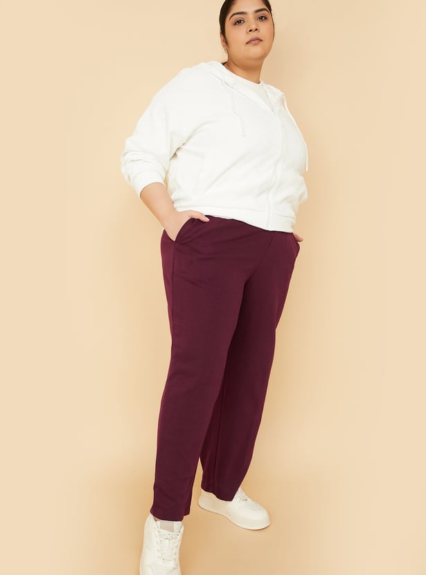 Women Solid Athleisure Track Pants