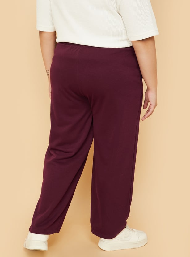 Women Solid Athleisure Track Pants