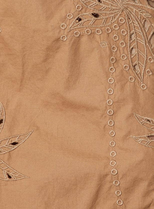 Women Embroidered Midi Skirt