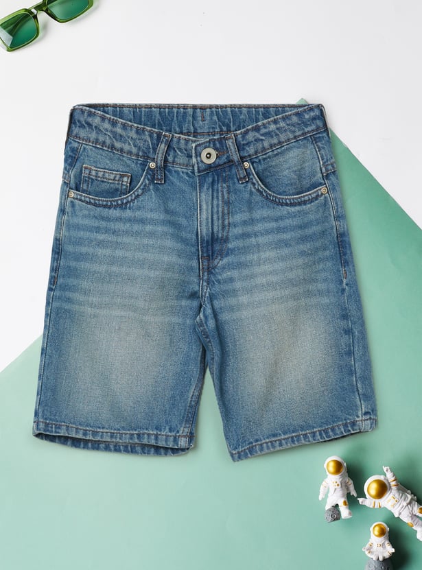 Boys Washed Denim Shorts