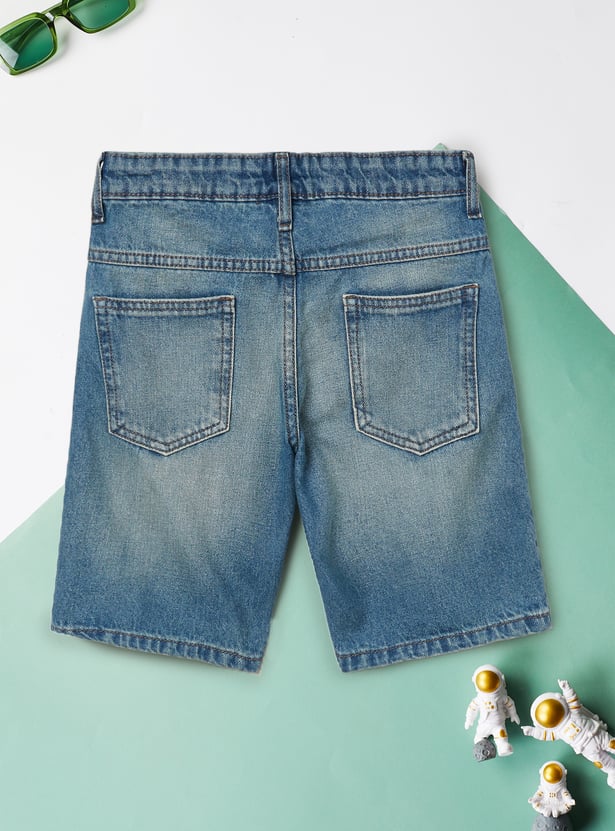 Boys Washed Denim Shorts