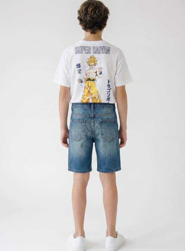 Boys Washed Denim Shorts