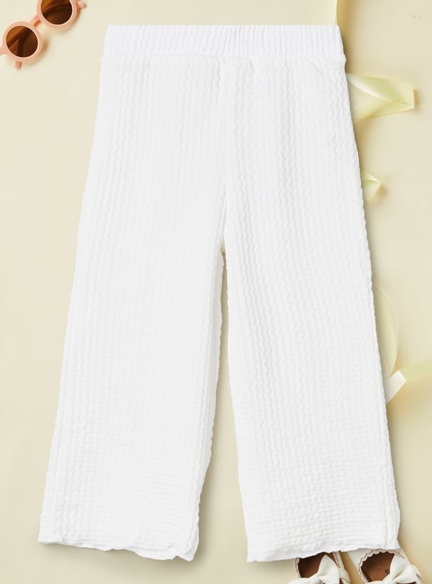 Girls Textured Track Pants