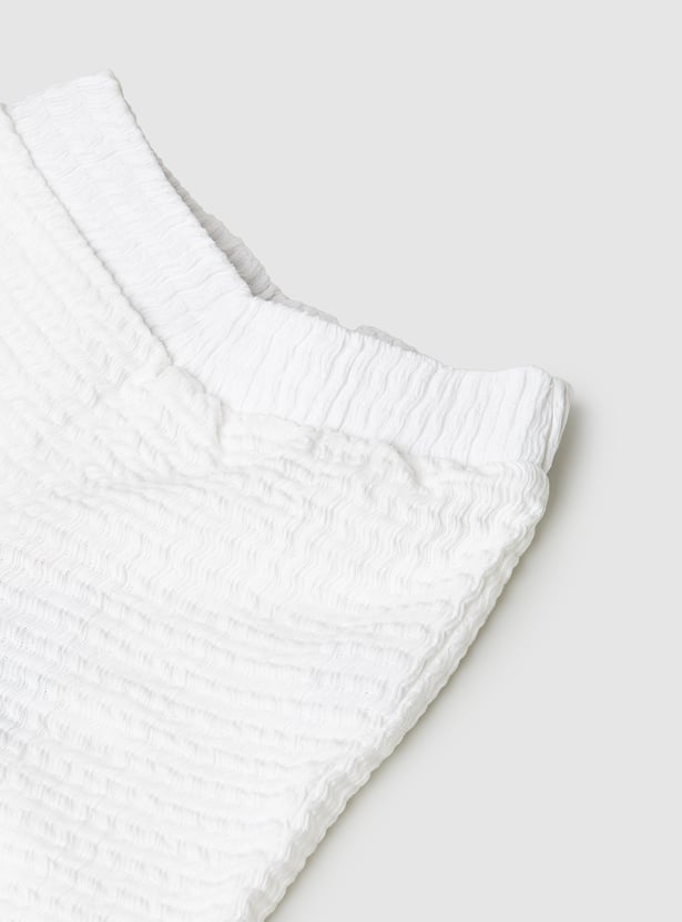 Girls Textured Track Pants