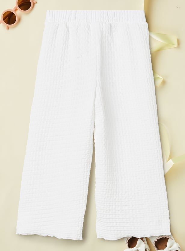 Girls Textured Track Pants