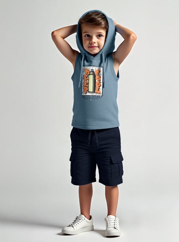 Boys Printed Hooded T-shirt