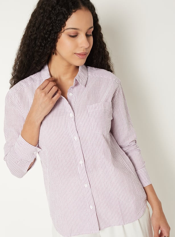 Women Regular Fit Striped Shirt
