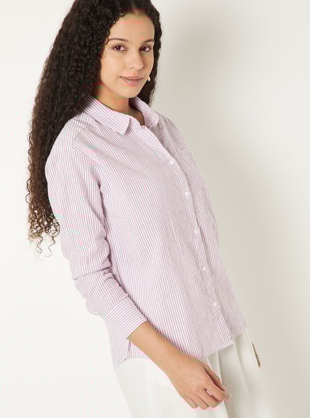 Women Regular Fit Striped Shirt