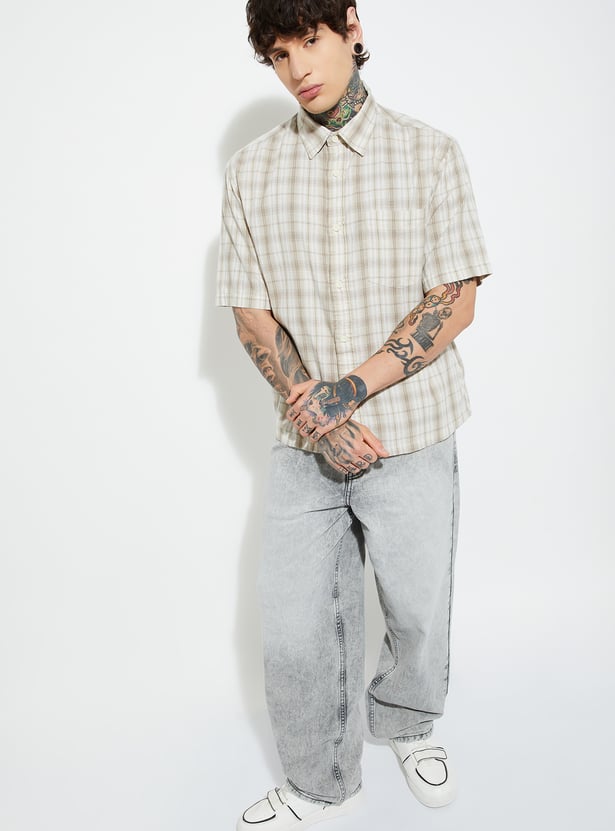 URB_N Men Checked Shirt