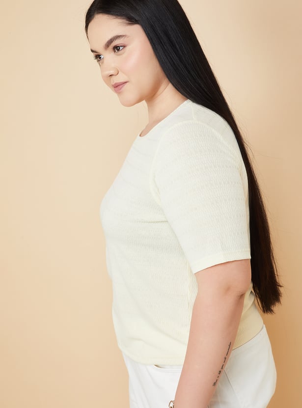 Women Textured T-shirt