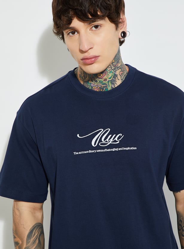 Buy URB_N Men Printed Oversized T-shirt Online at just Rs. 599.0