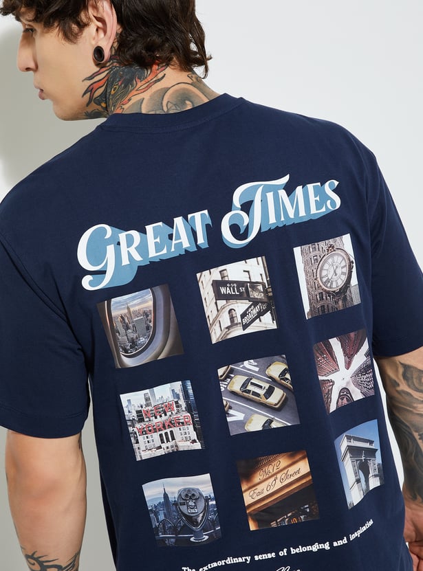 Buy URB_N Men Printed Oversized T-shirt Online at just Rs. 599.0