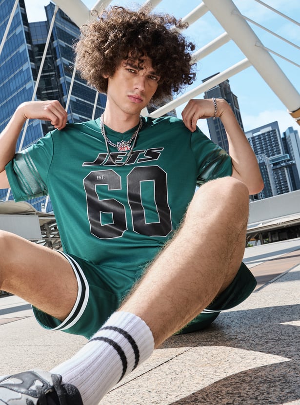 Men NFL Printed Oversized Sports T-shirt