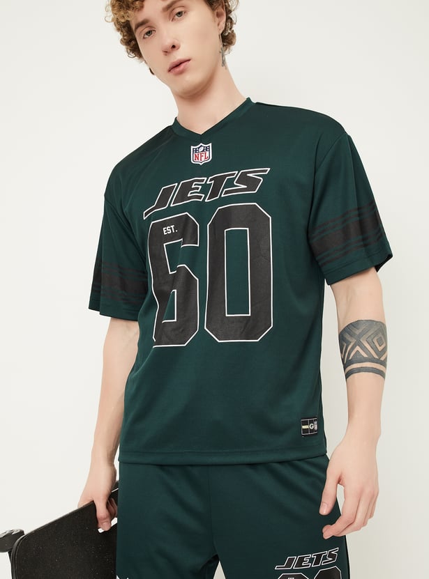 Men NFL Printed Oversized Sports T-shirt