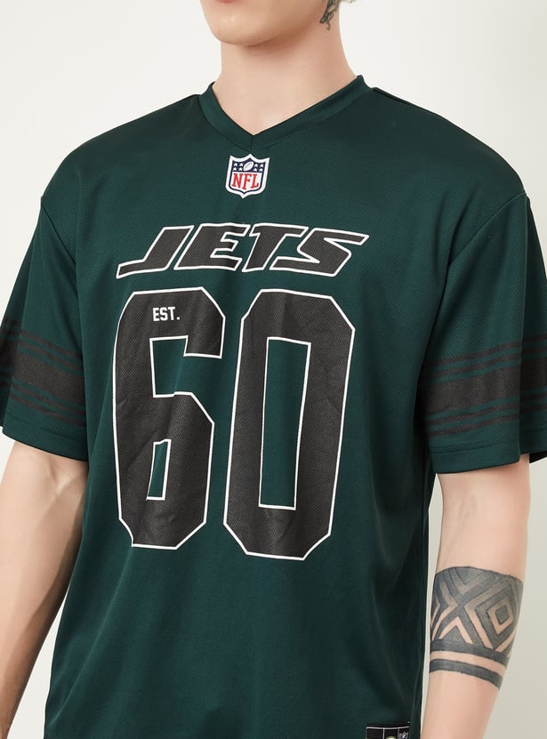 Men NFL Printed Oversized Sports T-shirt