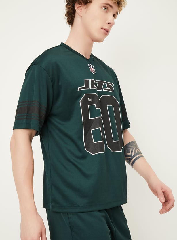 Men NFL Printed Oversized Sports T-shirt
