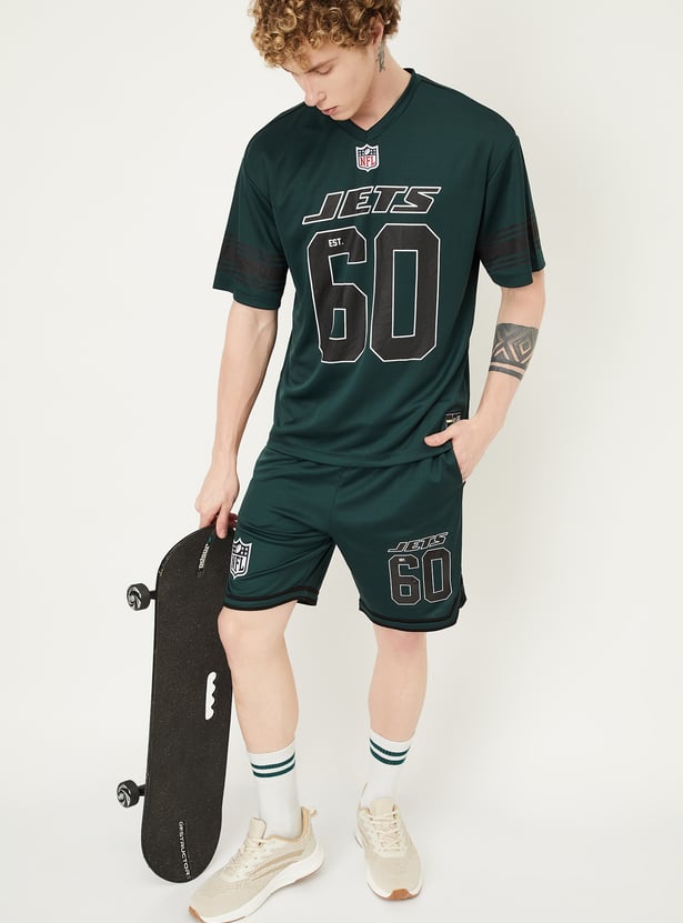 Men NFL Printed Oversized Sports T-shirt