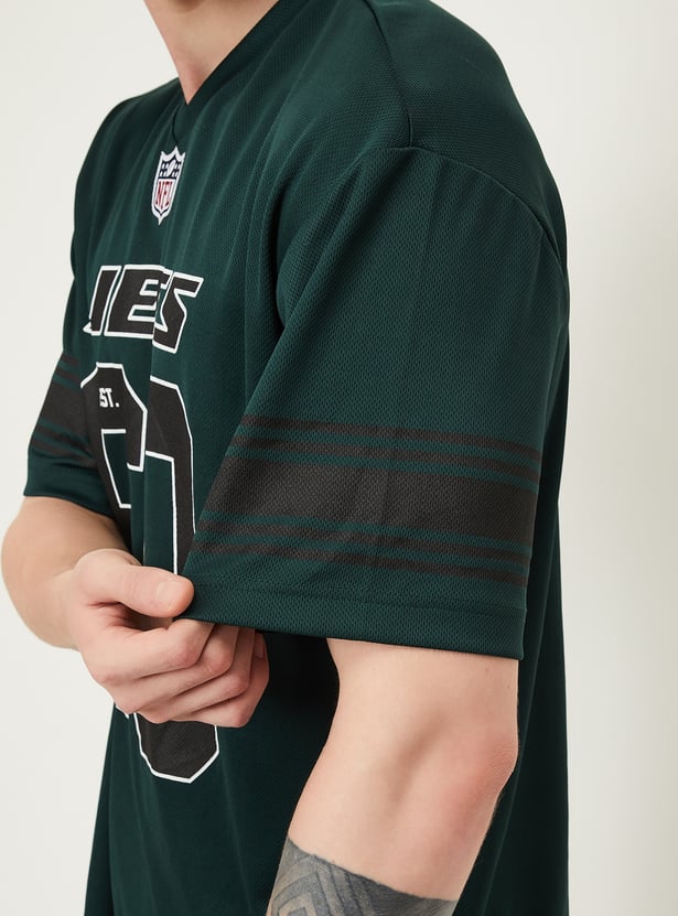 Men NFL Printed Oversized Sports T-shirt