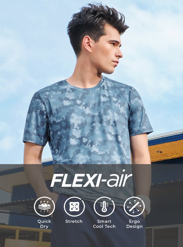 Men Camouflage Print Sports T-shirt