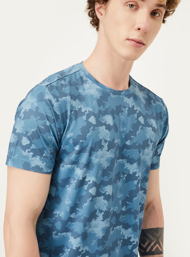 Men Camouflage Print Sports T-shirt