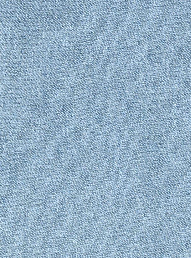 Boys Washed Hooded Denim Shirt