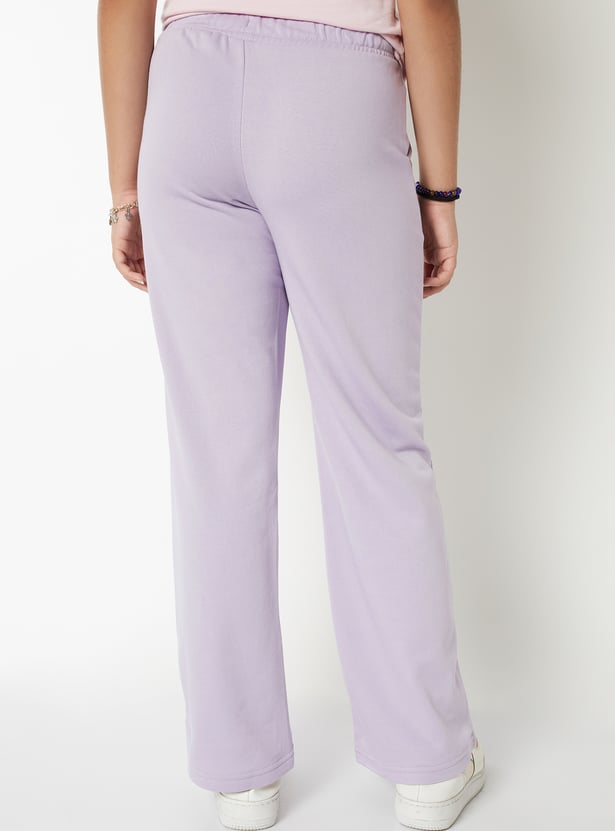 Buy Girls Solid Track Pants Online at just - Main Image
