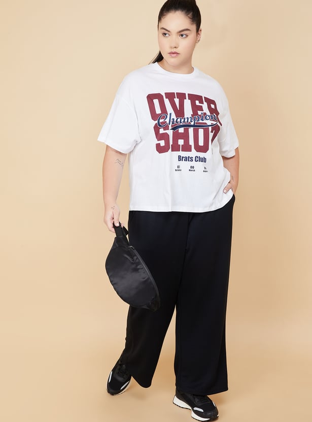 Women Printed Boxy Fit Sports T-shirt