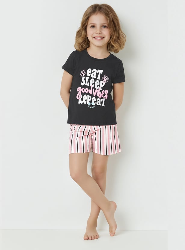Girls Printed Sleepwear Set