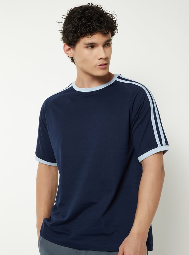 Men Side Taped Sports T-shirt