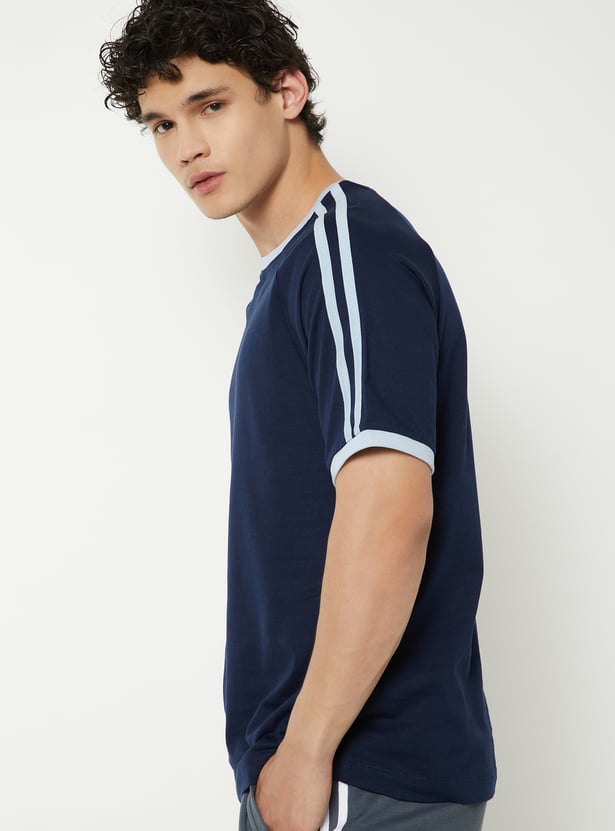 Men Side Taped Sports T-shirt