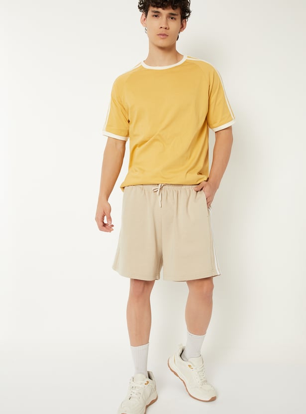 Men Side Taped Sports T-shirt