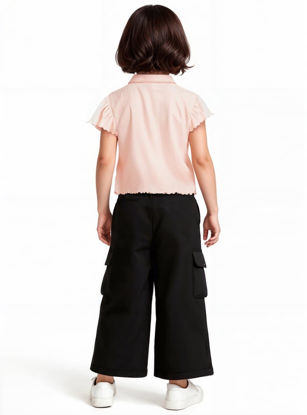 Girls Knit Polo T-shirt