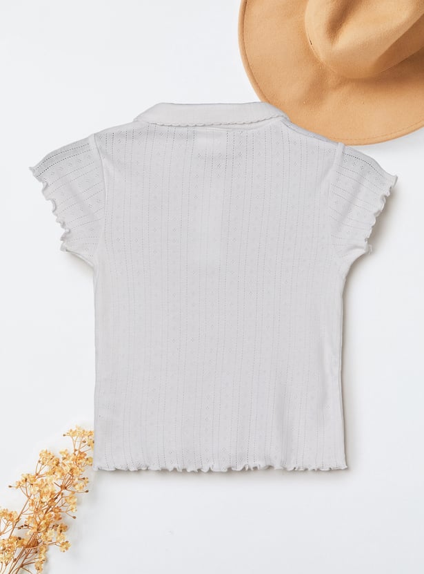Girls Knit Polo T-shirt