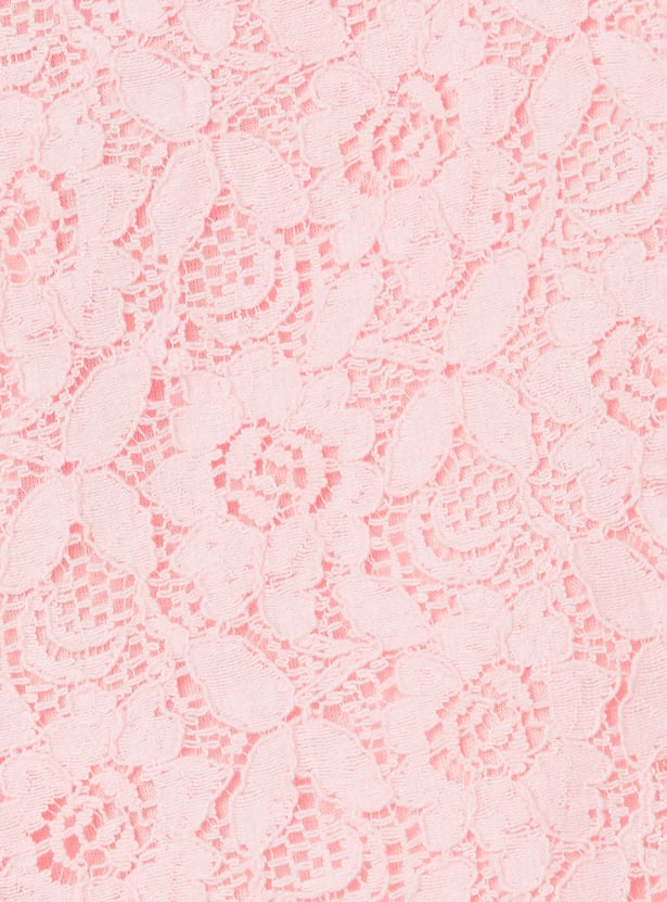 Girls Floral Lace Shorts