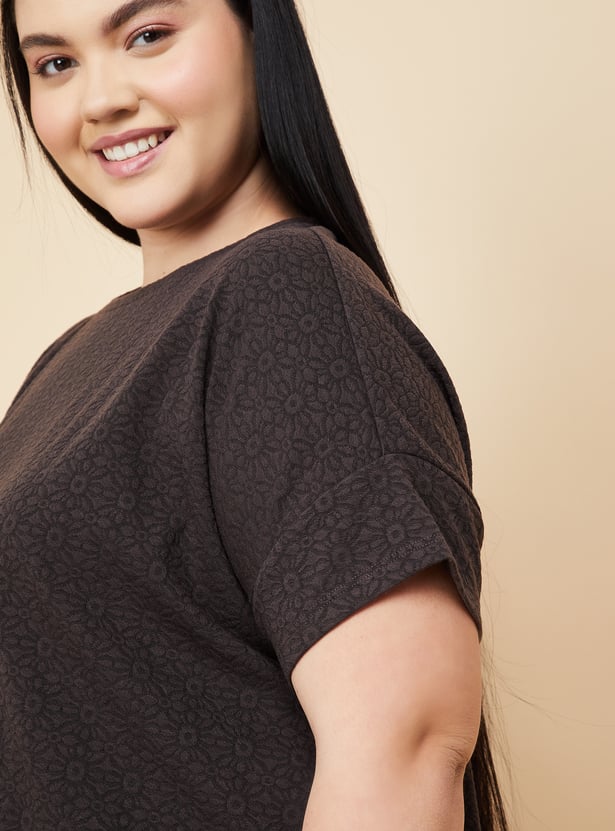 Women Floral Knitted Top