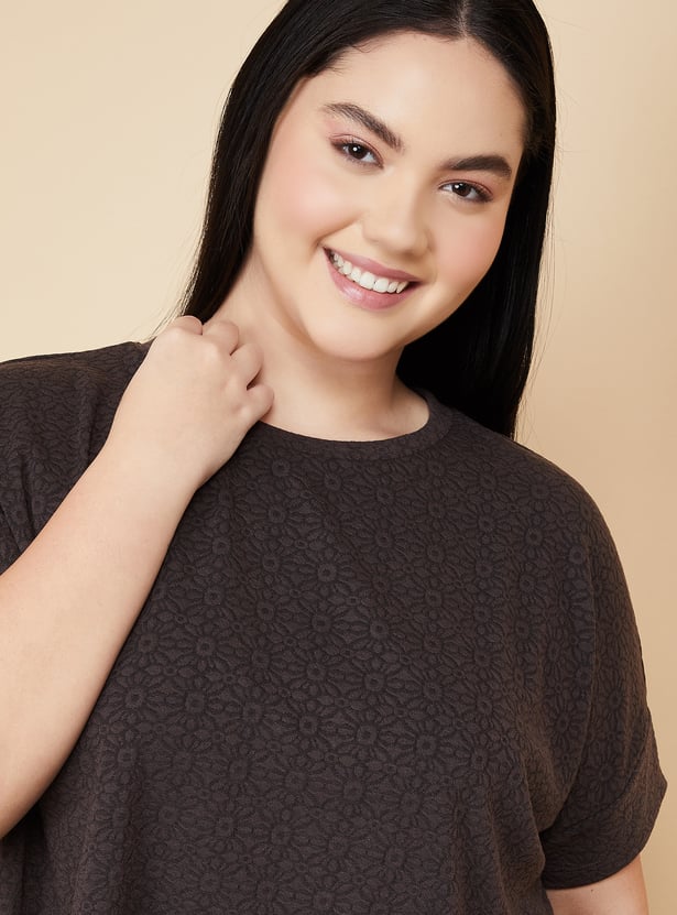 Women Floral Knitted Top