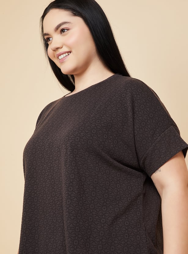 Women Floral Knitted Top