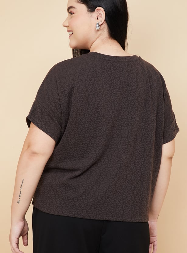 Women Floral Knitted Top