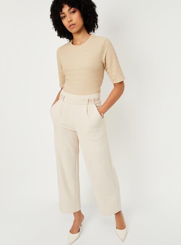 Women Textured T-shirt