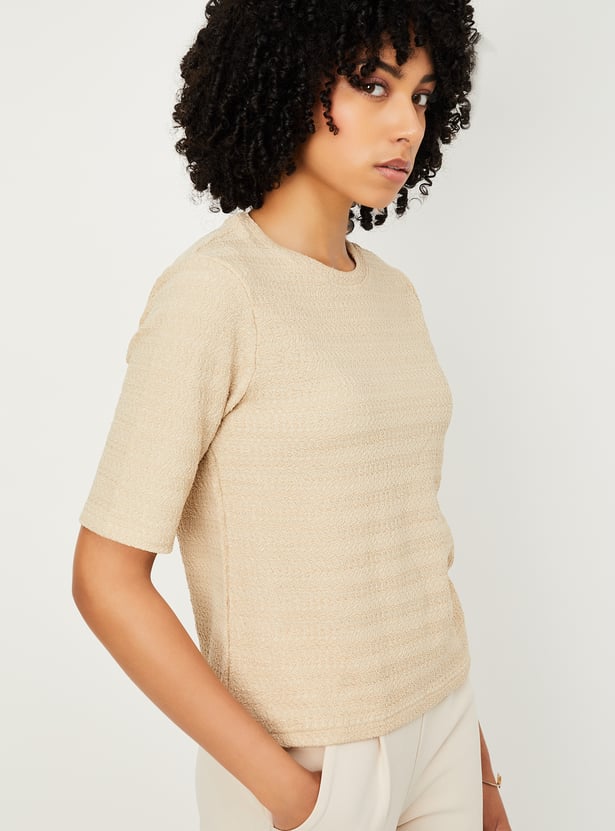 Women Textured T-shirt