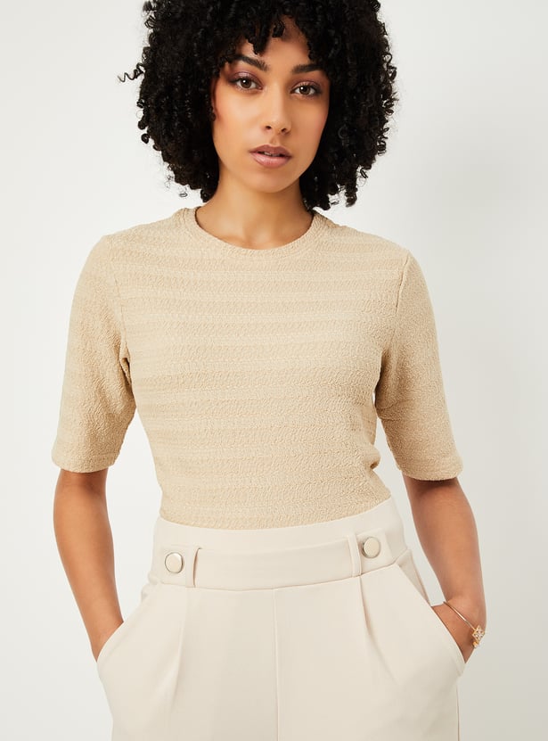 Women Textured T-shirt