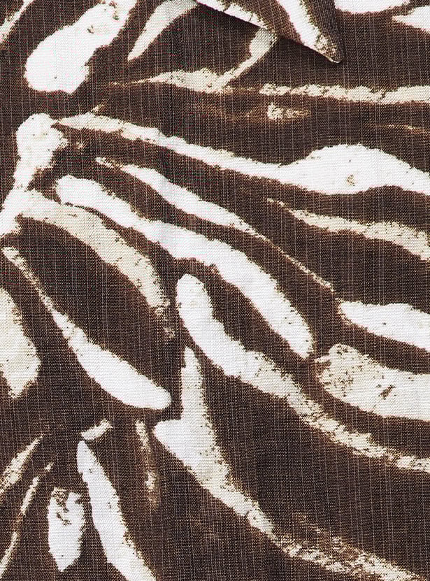 Women Printed Shirt Midi Dress