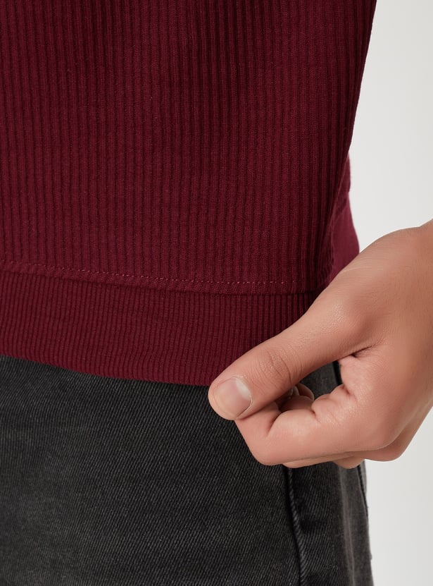 Boys Ribbed Polo T-shirt