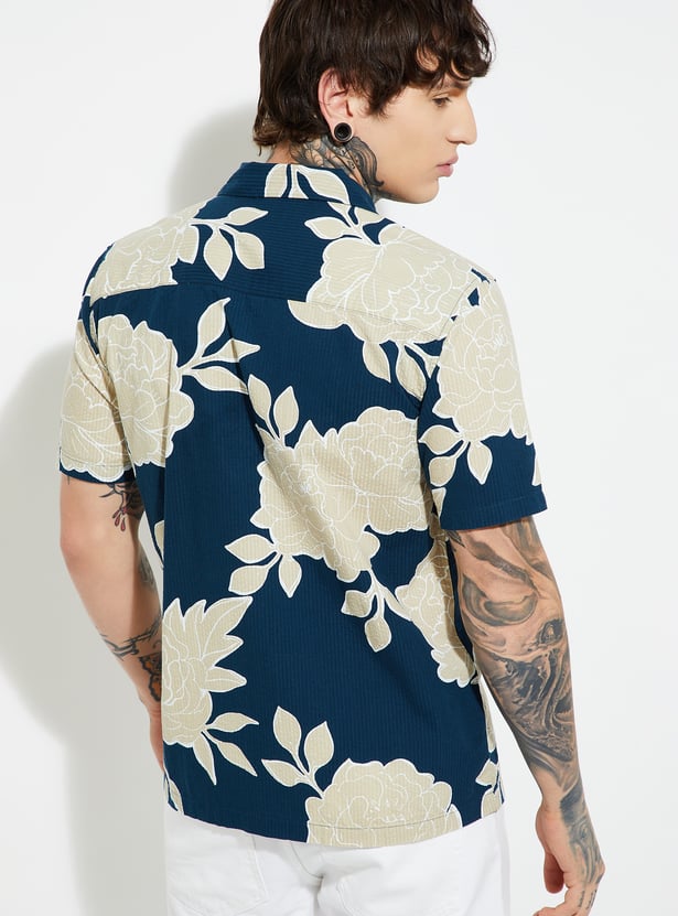 URB_N Men Floral Print Regular Fit Shirt