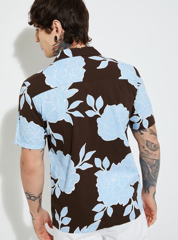 URB_N Men Floral Print Regular Fit Shirt