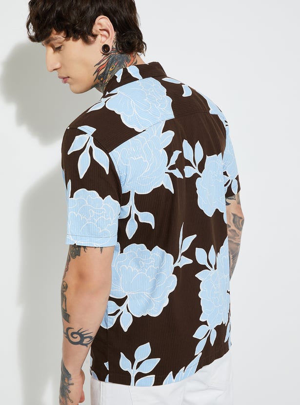 URB_N Men Floral Print Regular Fit Shirt