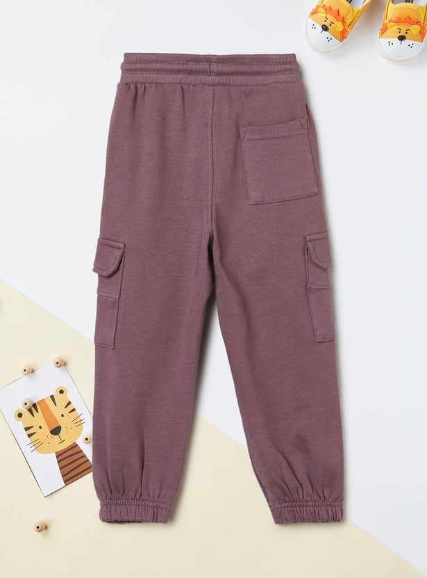 Boys Solid Cargo Joggers