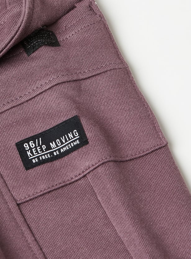 Boys Solid Cargo Joggers